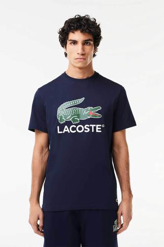 Lacoste ανδρικό T-shirt με logo Regular Fit. - TH1285 Μπλε Σκούρο